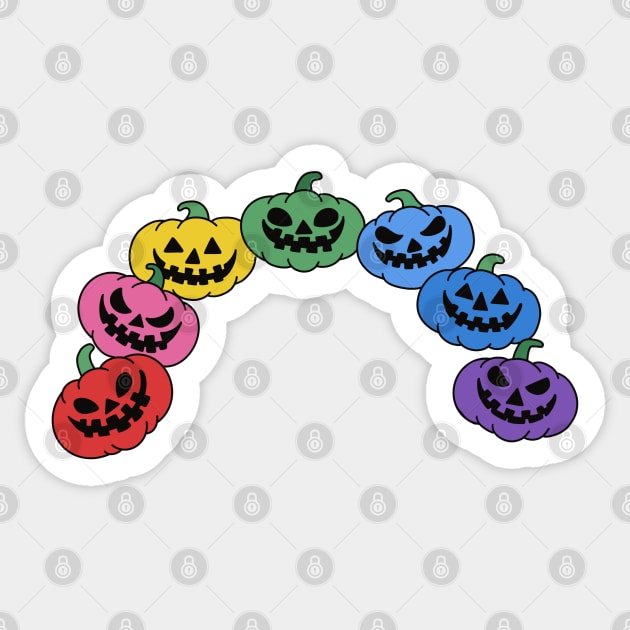 Rainbow Pumpkins Sticker by ms_wearer